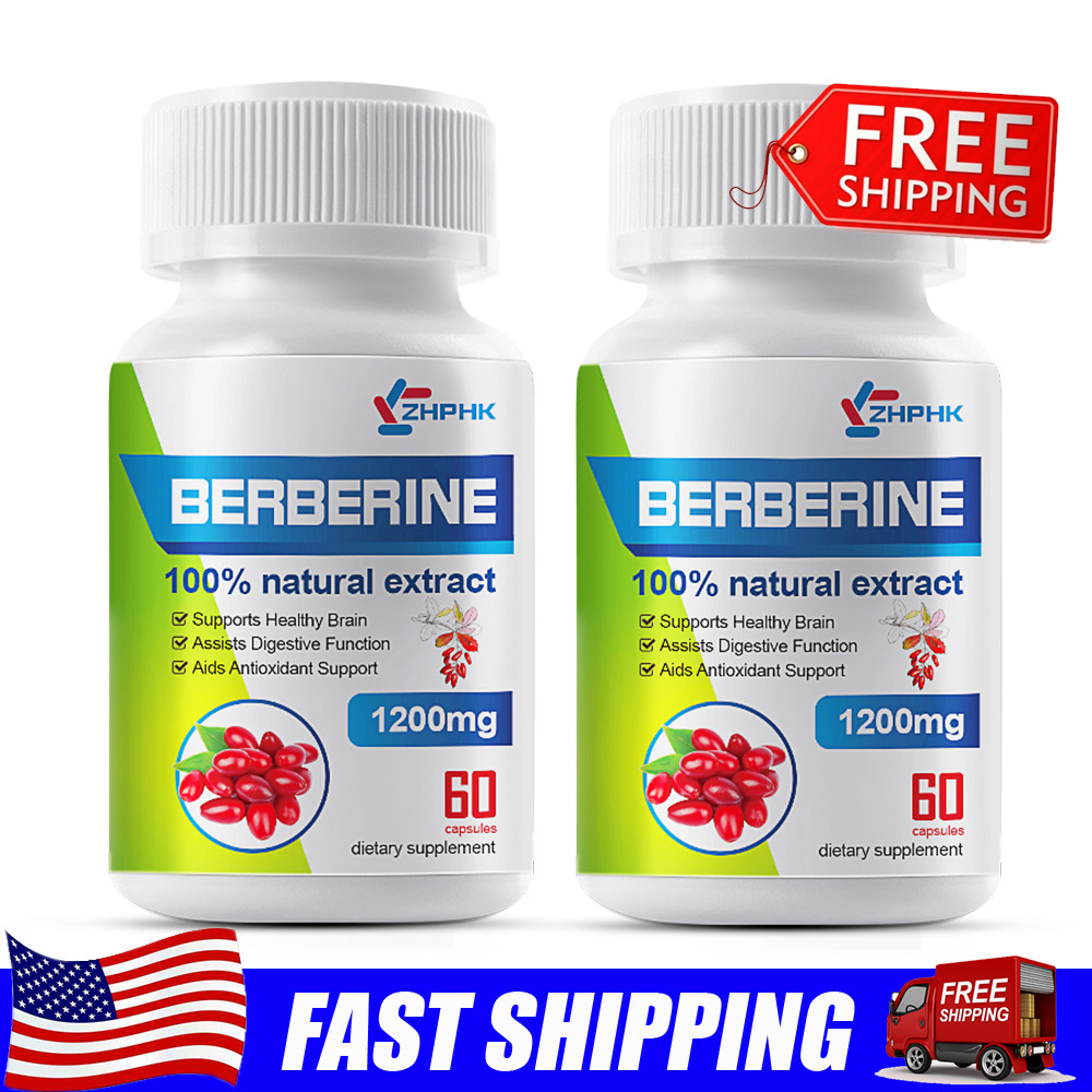 2X Premium Berberine 1200mg High Potency Anti-inflammatory,Blood Sugar Support