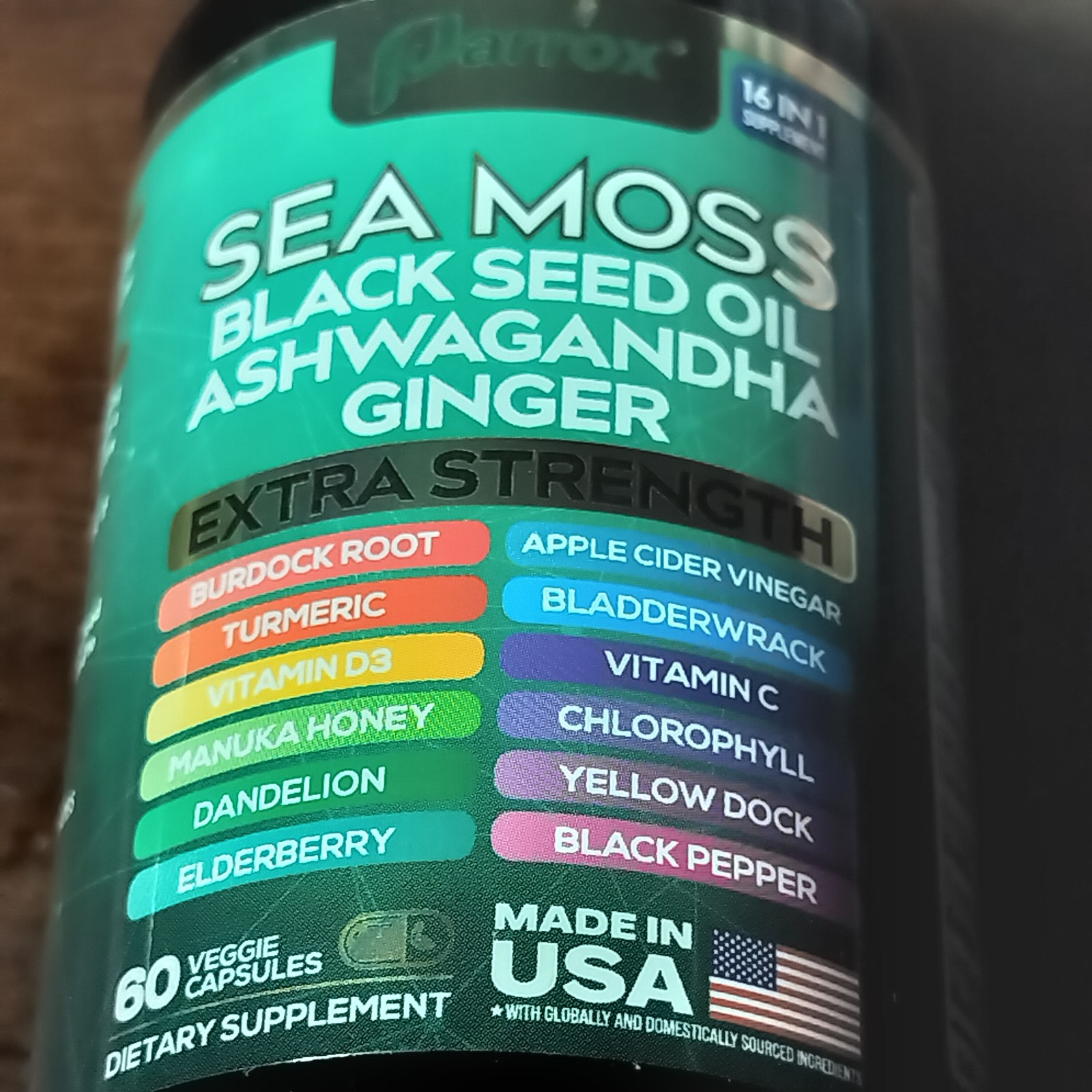 Sea Moss + Black Seed Oil + Ashwagandha – Immune Support – 60 Capsules