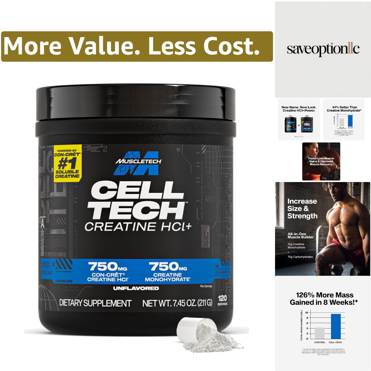 Cell-Tech Creactor Creatine HCl Powder | Post Workout Muscle Builder for Men …