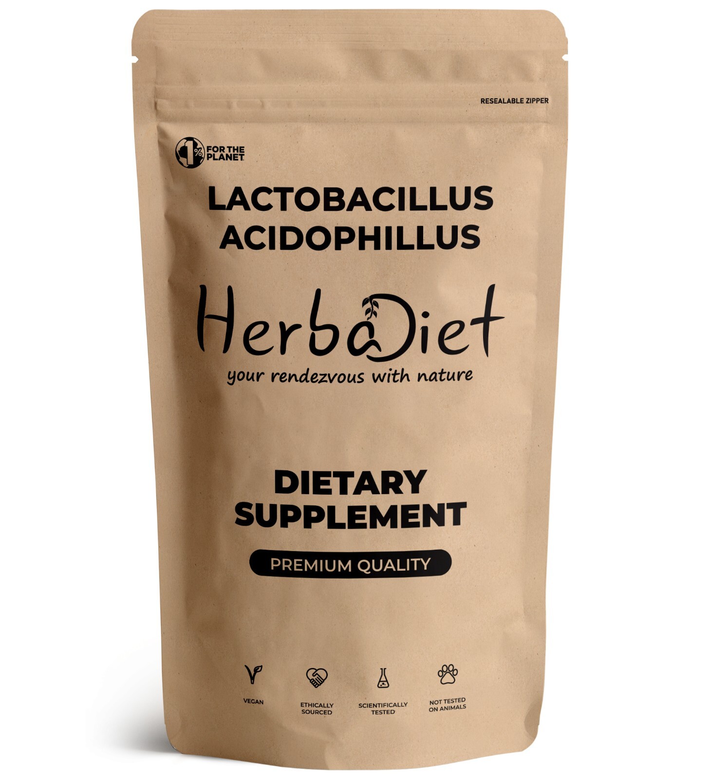 Lactobacillus Acidophilus Probiotic Powder 25 Billion CFUs/gram Digestive Health