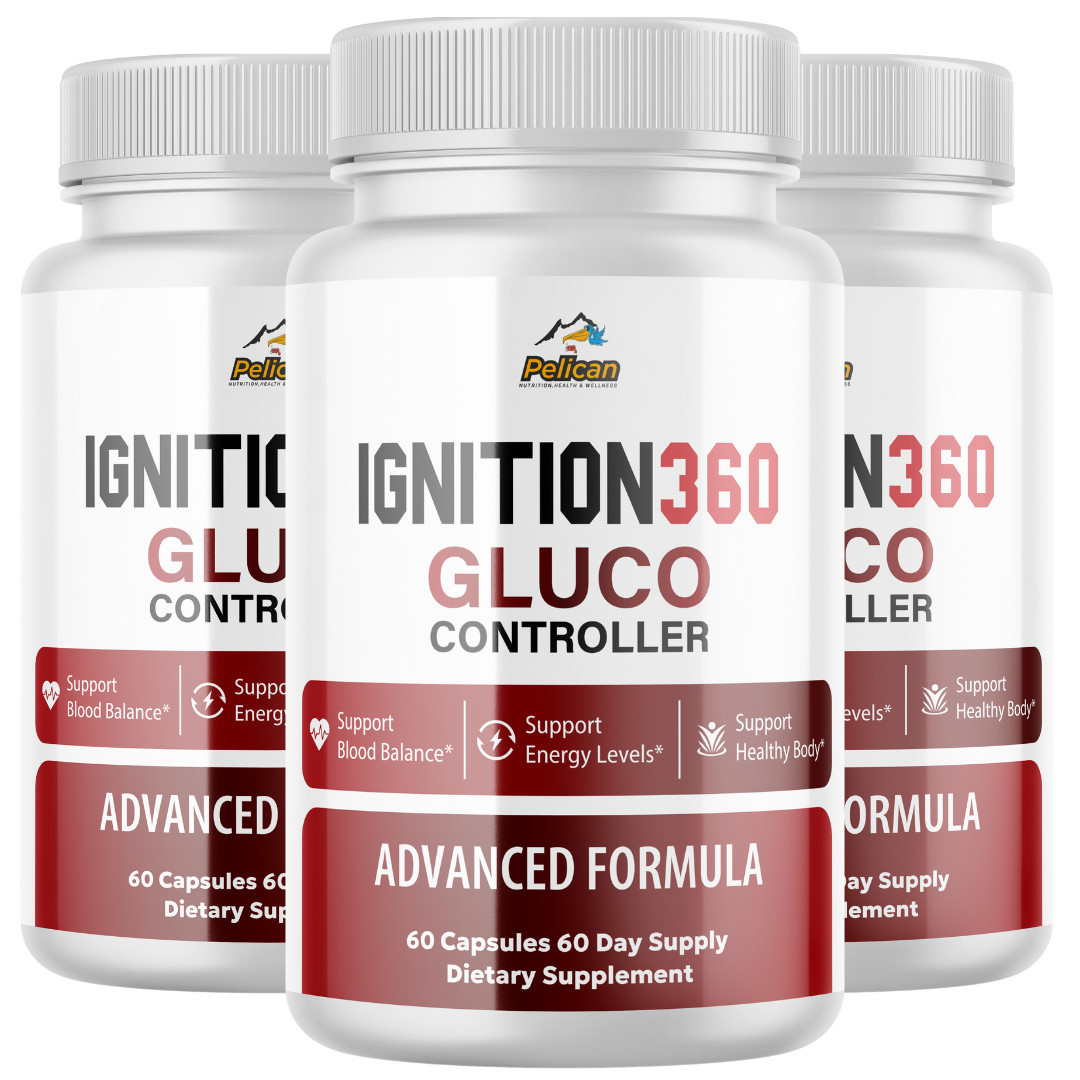Ignition 360 Gluco- Blood Sugar Support- 3 Bottles- 180 Capsules