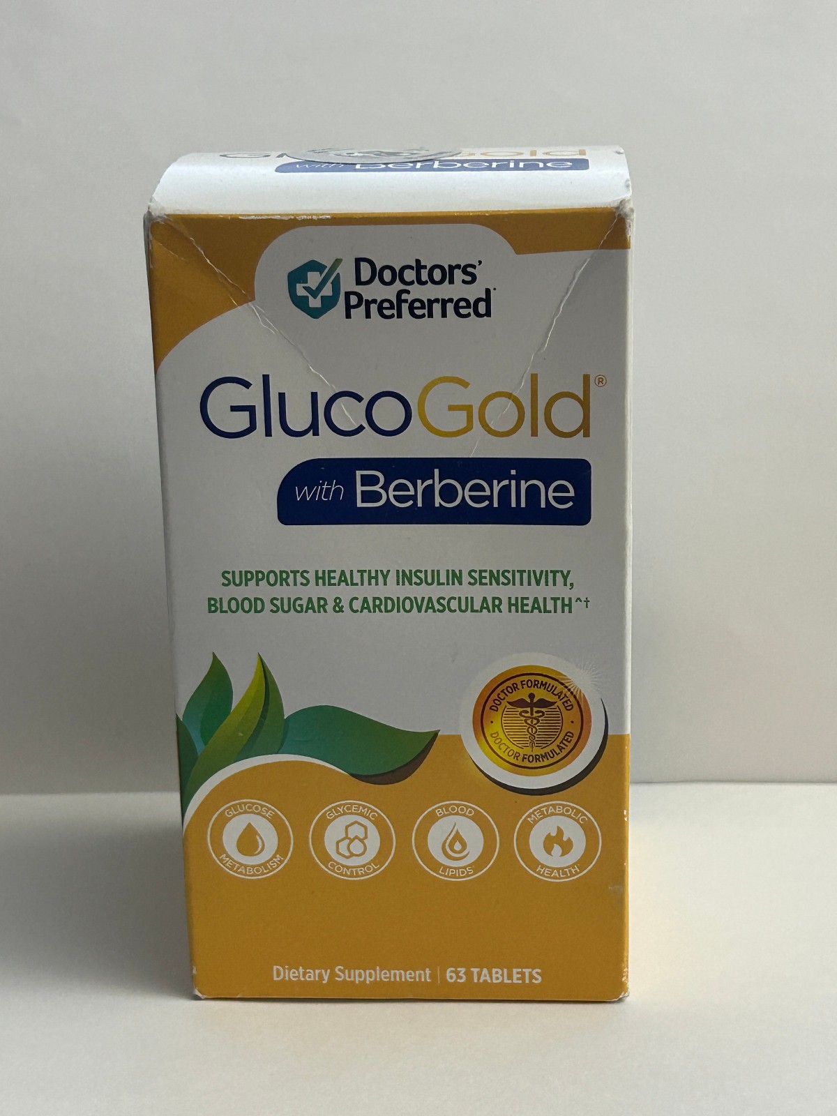 Doctors’ Preferred GlucoGold with Berberine 63 tablets – New/Sealed ~ Free Ship
