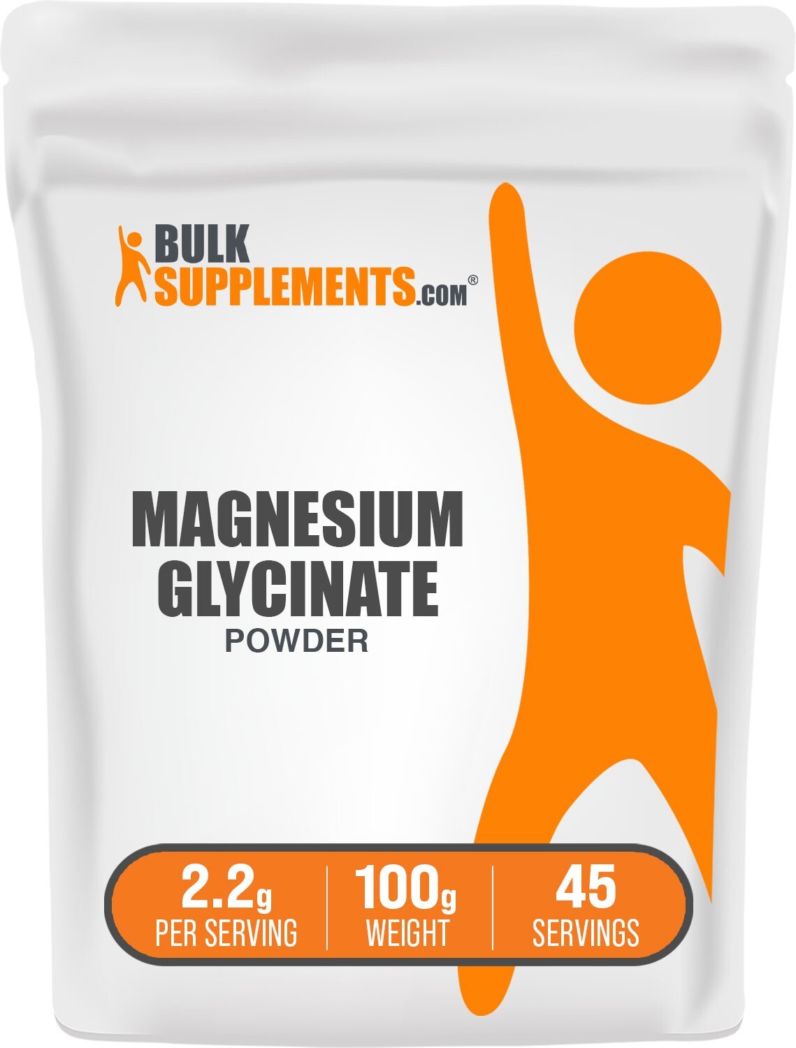BulkSupplements Magnesium Glycinate Powder 100g – 2.2g Per Serving