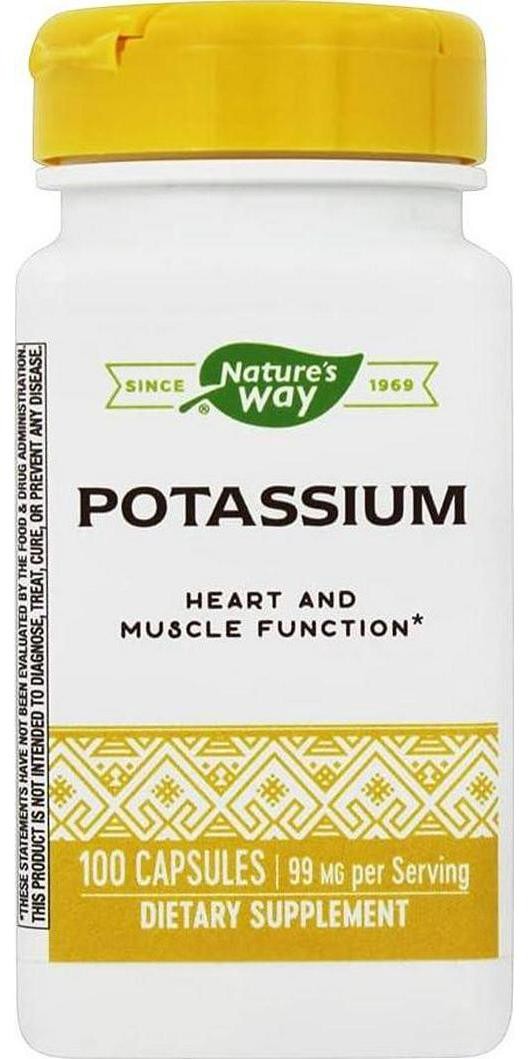 Natures Way Potassium Chelate Complex – 100 Capsules