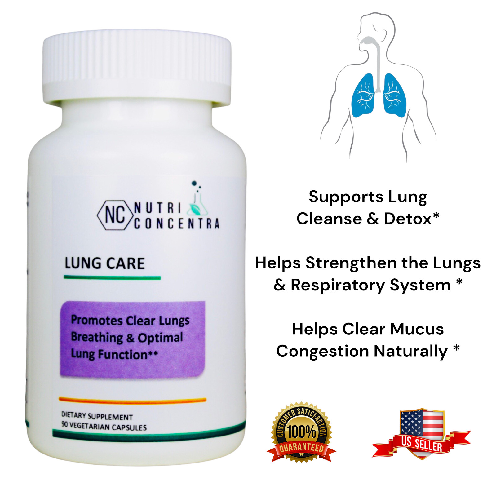 Lung Support, Keep Your Lungs Healthy, Better Breath,  Biomedical Formula.