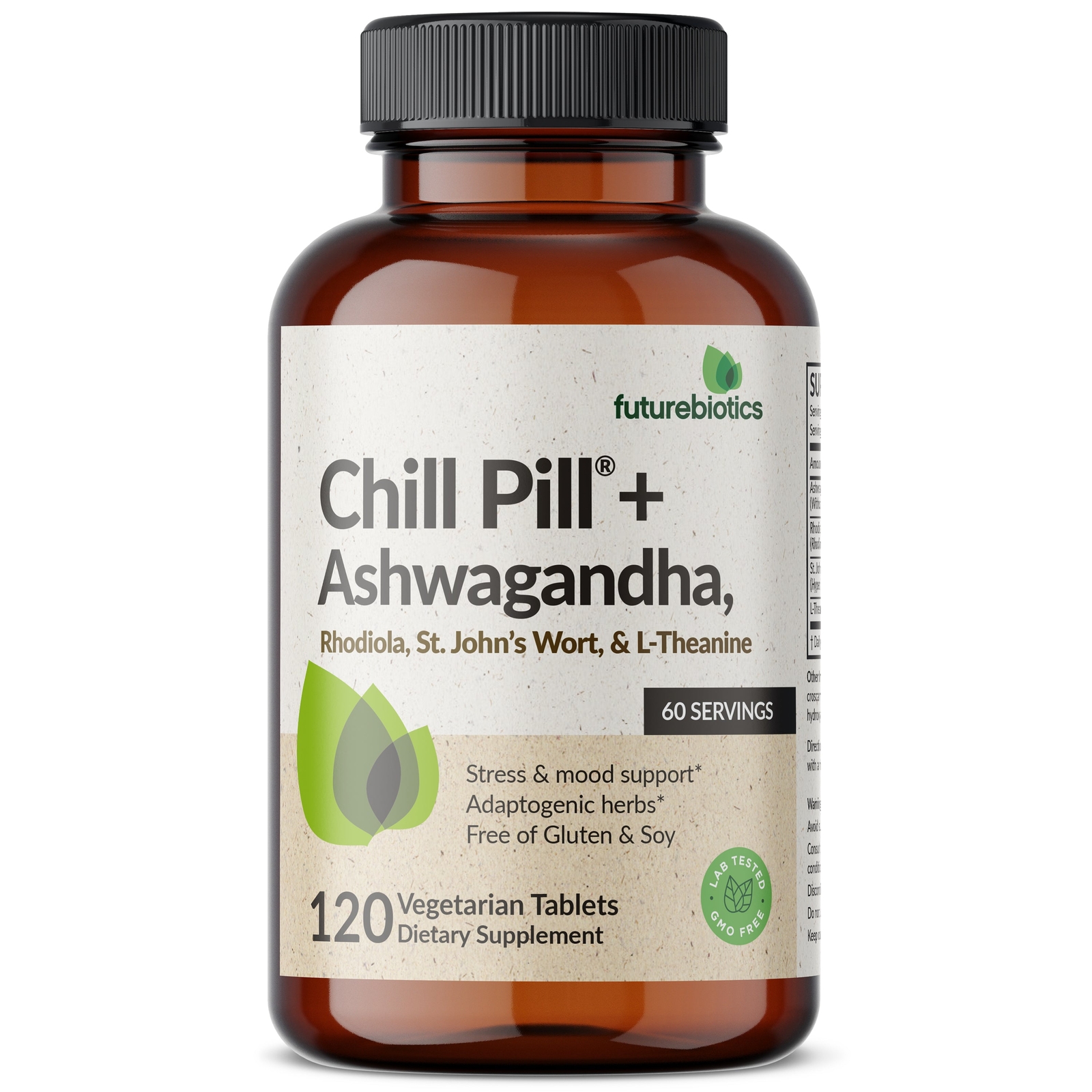 Futurebiotics Chill Pill + Ashwagandha, Rhodiola, St. John’s Wort, & L-Theanine