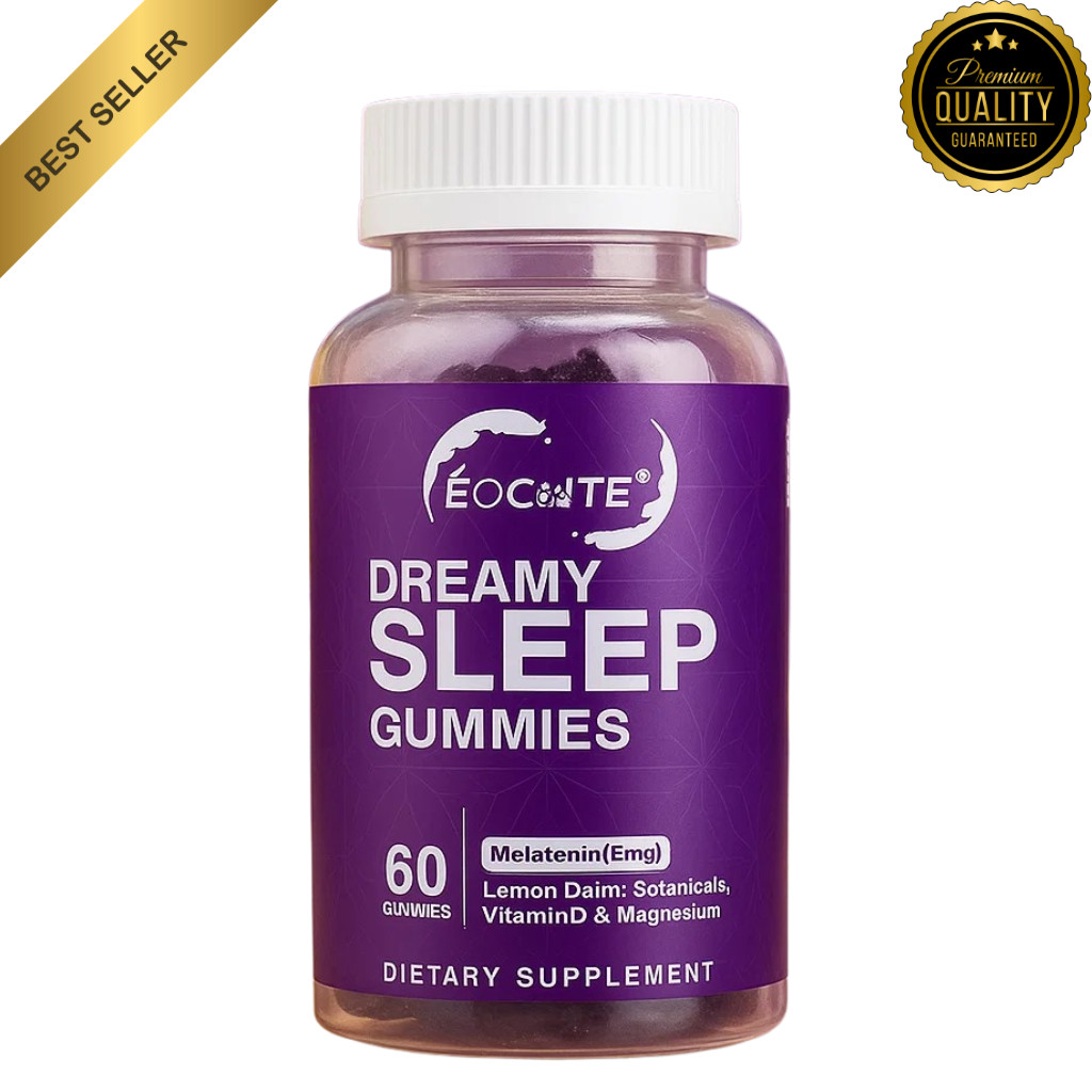 Dreamy Sleep 60 Gummy Melatonin 5mg Vitamin D Magnesium Lemon Balm Extract