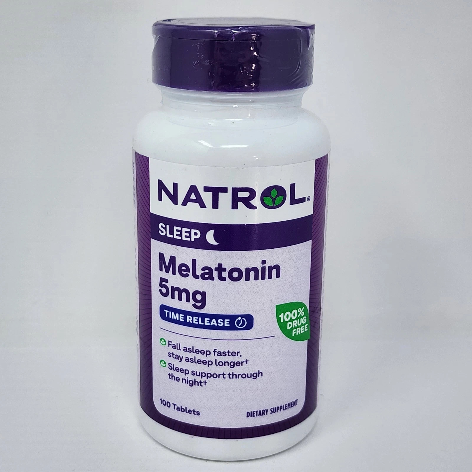 Natrol Melatonin Time Release 5 mg, 100 Tablets per Bottle Exp 04/2027