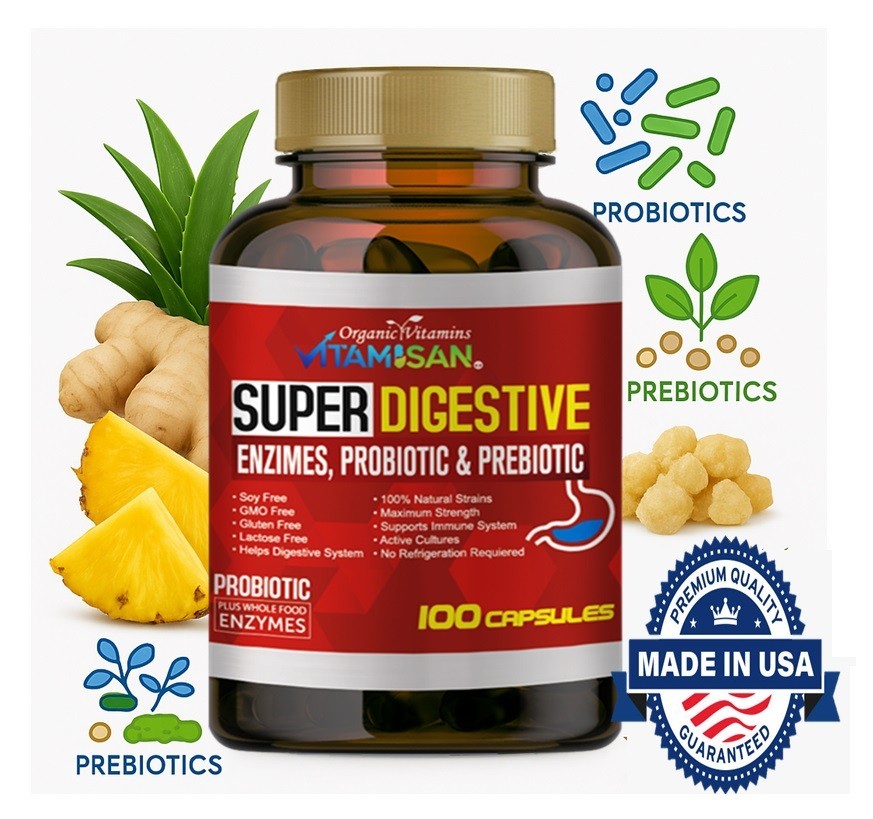 Super Digestive Brook Enhanced-Biotics Probiotic  and Prebiotic 100 capsules