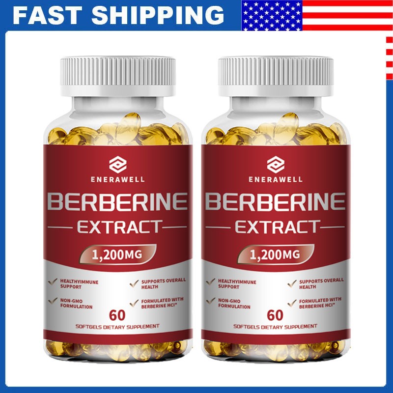 2Paks Premium Berberine HCL 1200mg Plus Organic Ceylon Cinnamon 60 Caps