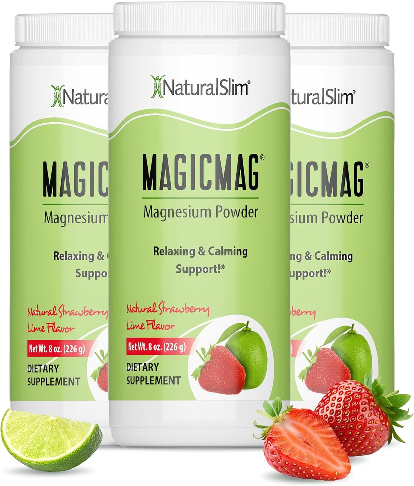 NaturalSlim MagicMag Anti Stress Drink – Magnesium Citrate Powder 3-Pack