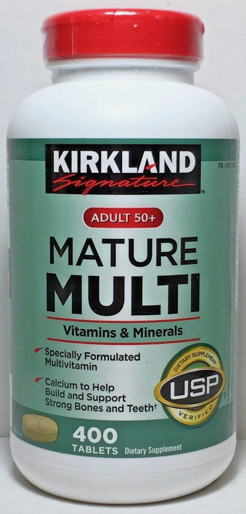Kirkland Signature Mature Multi 400 Tablets *Adult 50+ Multi Vitamin & Mineral*