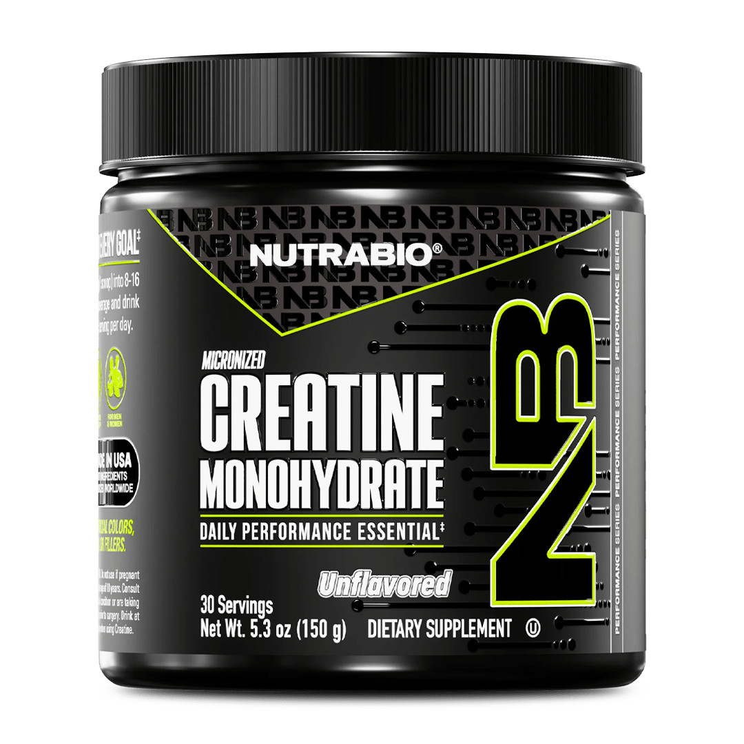 NutraBio Creatine Monohydrate Powder – Muscle & Strength Support, Multiple Sizes