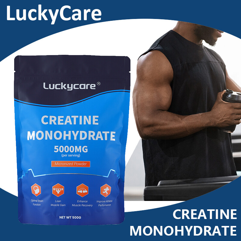 Luckycare Pure Creatine Monohydrate Micronized Powder 5000mg, 100 Servings,
