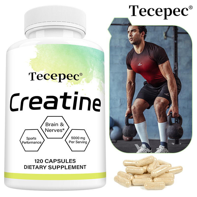 Creatine Monohydrate 5000mg Support Muscles Brain Nerver Function 30-120 Capsule