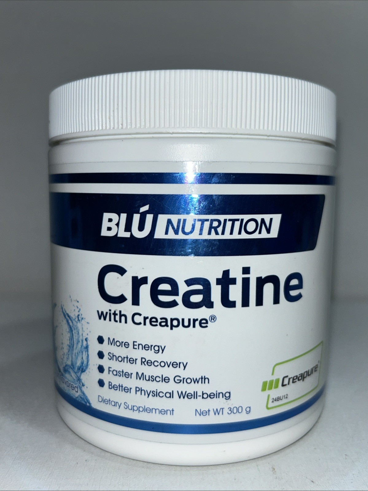 Sealed Blu Nutrition Creatine, Unflavored 300 G
