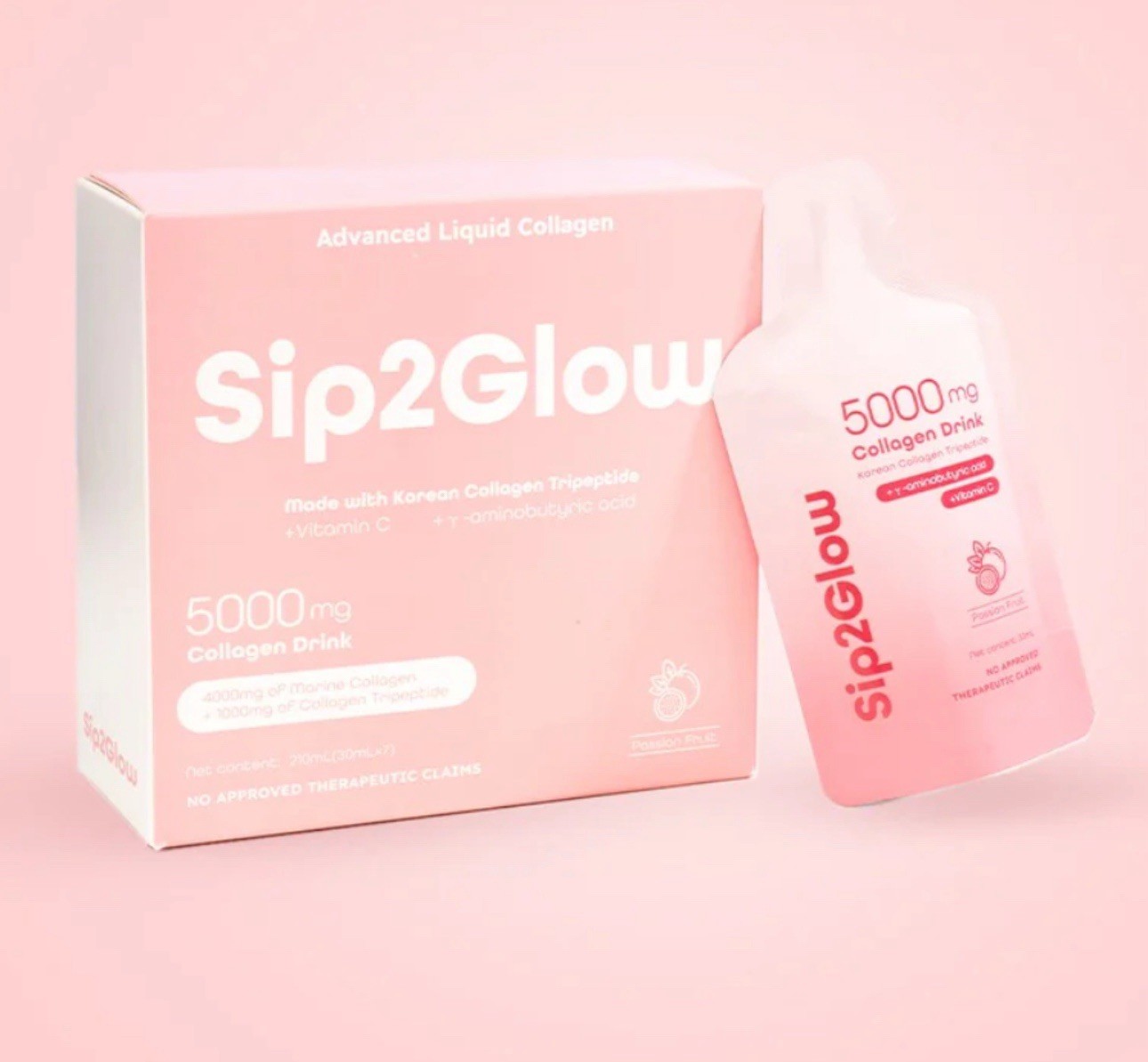 1box (7sachets) Sip2Glow Advanced Collagen Drink with Korean Collagen Tripeptide
