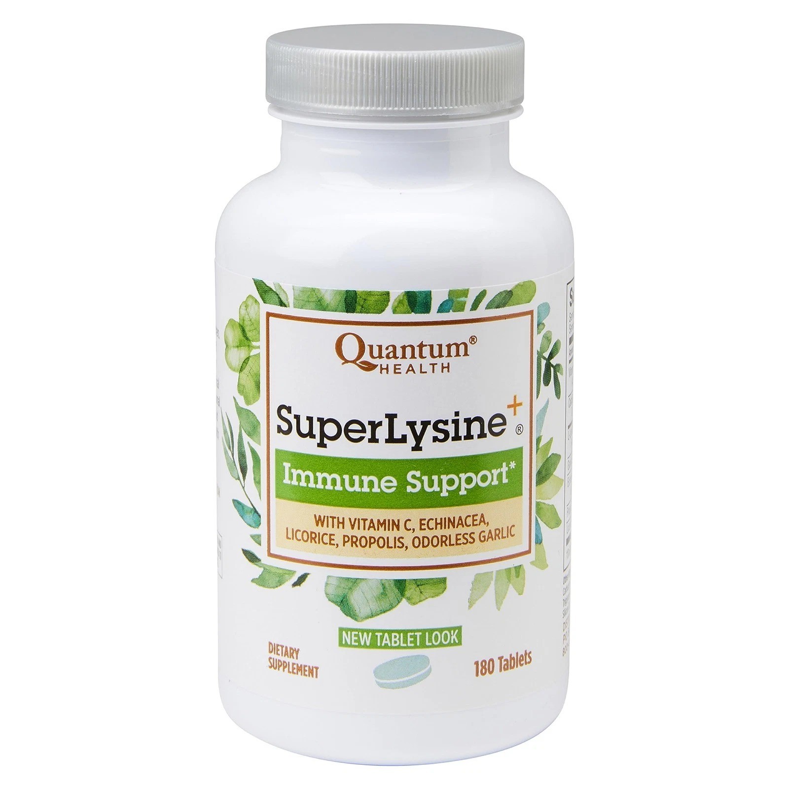 Quantum Health Super Lysine Immune Support 180 Count L Lysine Tablets