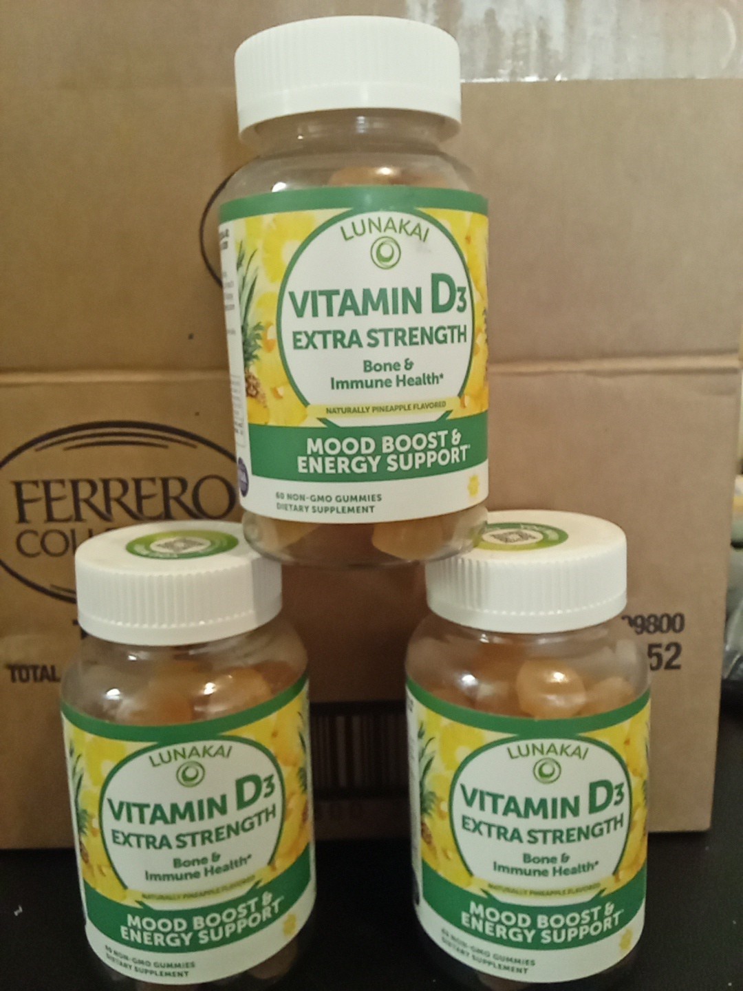 Lot Of 3 Vitamin D3 Extra Strength Bone And Immune Health 60 Gummies