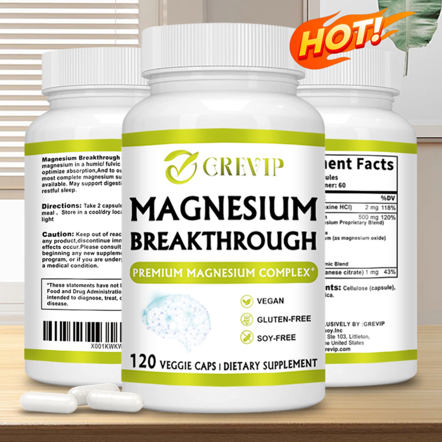 Magnesium Breakthrough – Magnesium Malate,Citrate, Bisglycinate,Taurate, Chelate