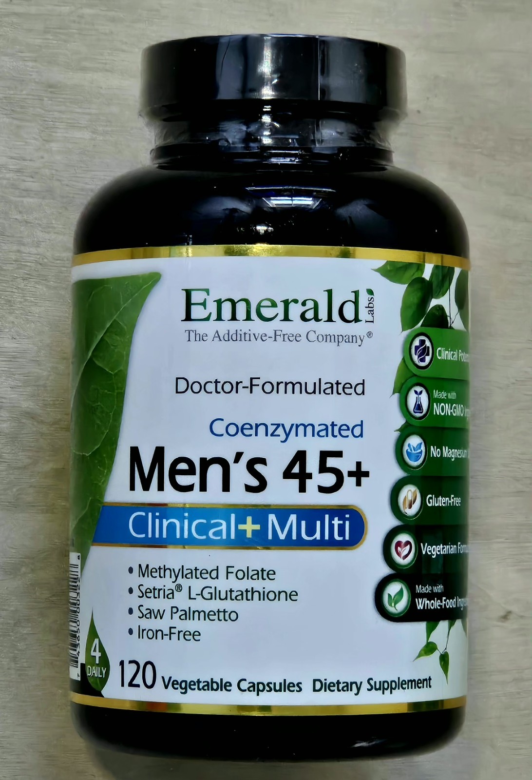EMERALD LABS Men’s 45+ Clinical+Multi-Vitamin for Comprehensive Support Ex 07/28