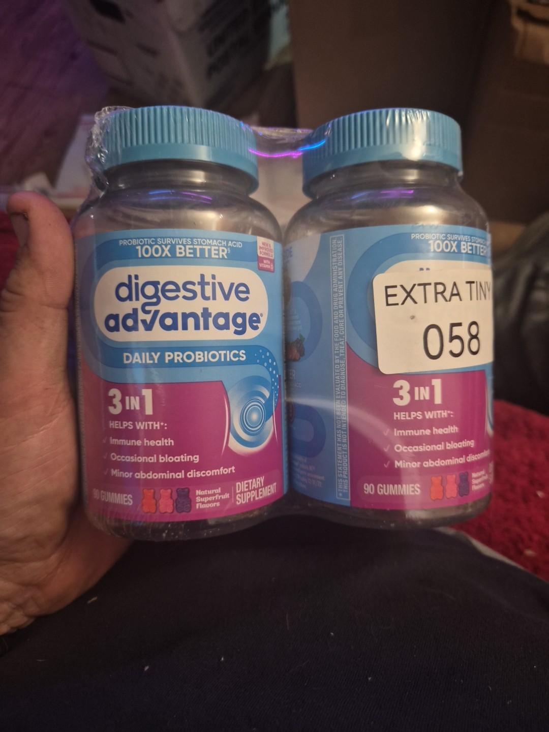 PROBIOTIC Gummies for Digestive Health Women Men 90ct 2 Pack DIGESTIVE ADVANTAGE