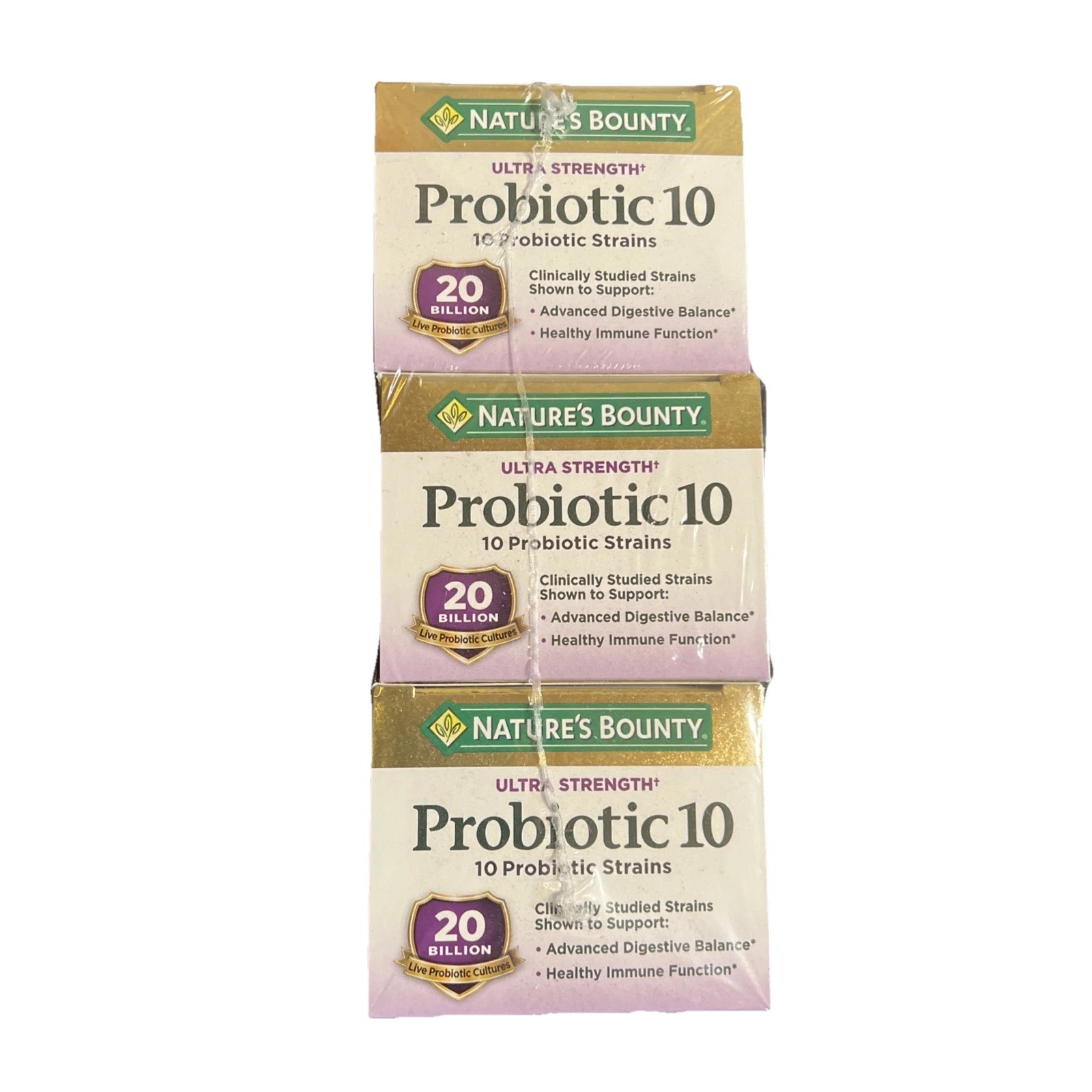 Lot of 3 Ultra Strength Probiotic 10 – 20 Billion Cultures 30 Capsules