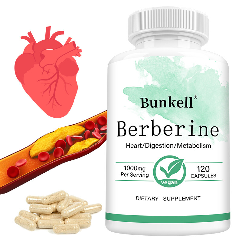 Berberine Dietary Supplement 120 Pills Promotes Heart Digestive System Health