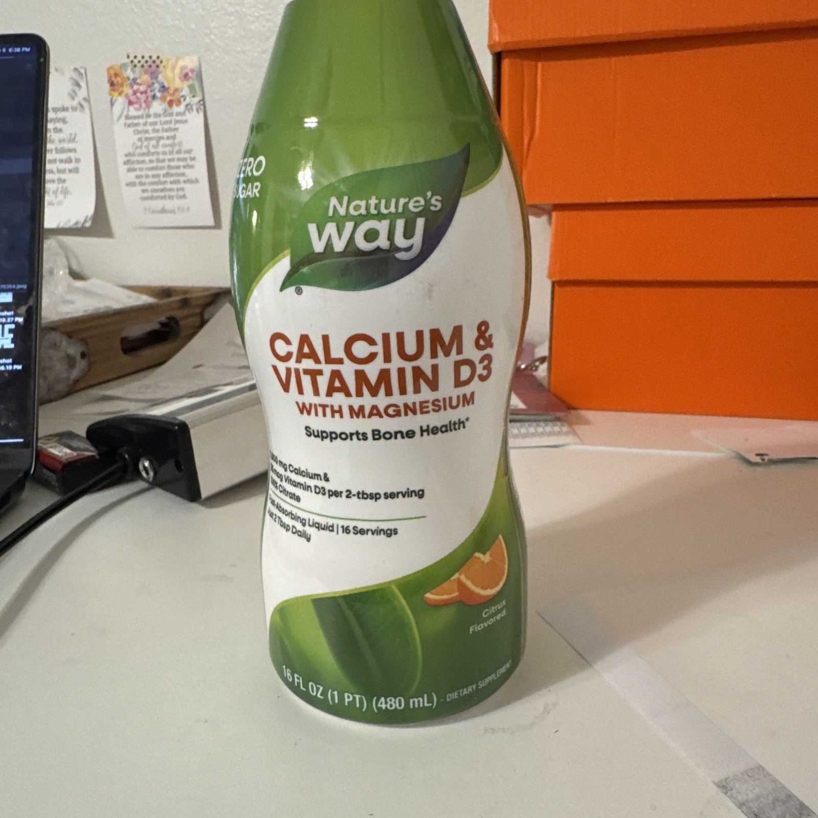 Calcium & Vitamin D3 16 Oz  by Nature’s Way