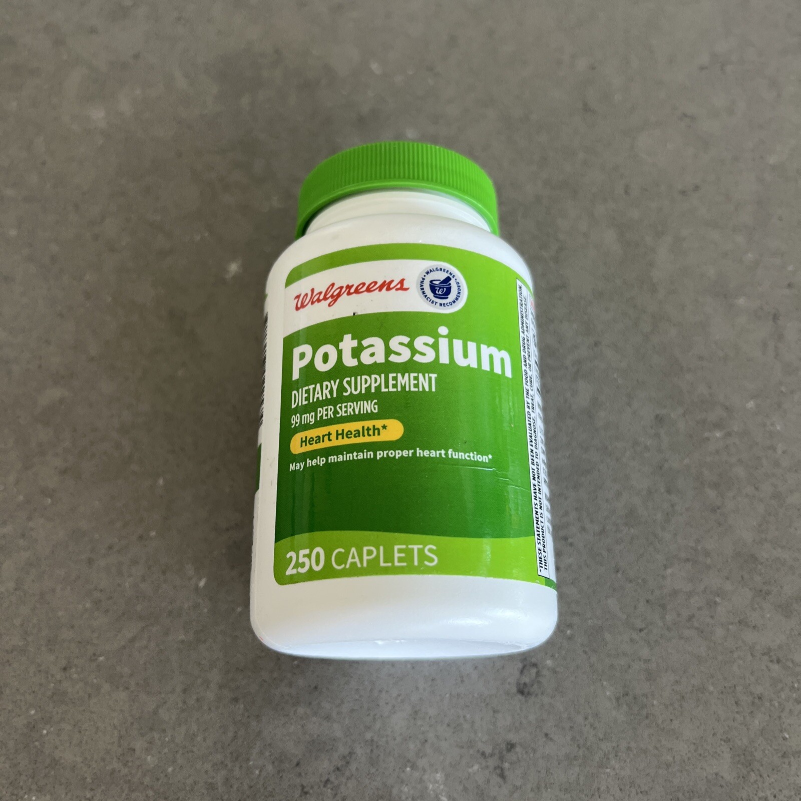 Walgreens POTASSIUM 99mg 250 Caplets | Exp 06/2027 Sealed W/ Fast Shipping!