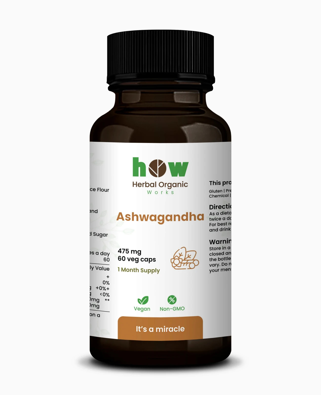 Ashwagandha Capsules Herbal Supplement 600mg (60 Capsules)