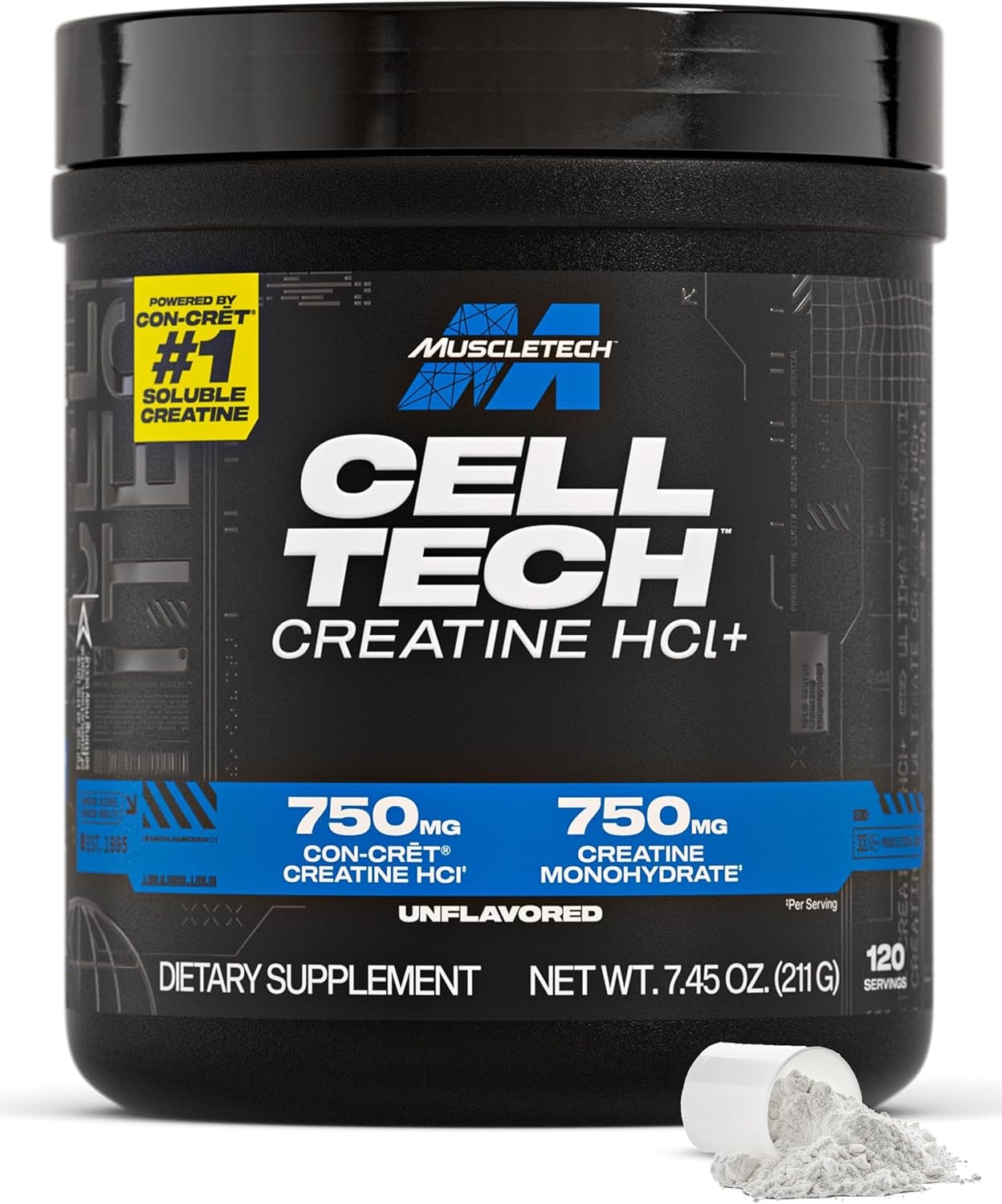 Creatine HCl Powder, Post Workout Muscle Builder Unflavored 120 Servings 8.47 oz