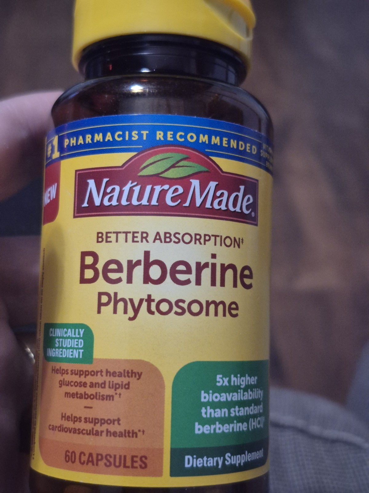 Nature Made Better Absorption Berberine Phytosome 60 Capsules 1 Bottle Price Dro