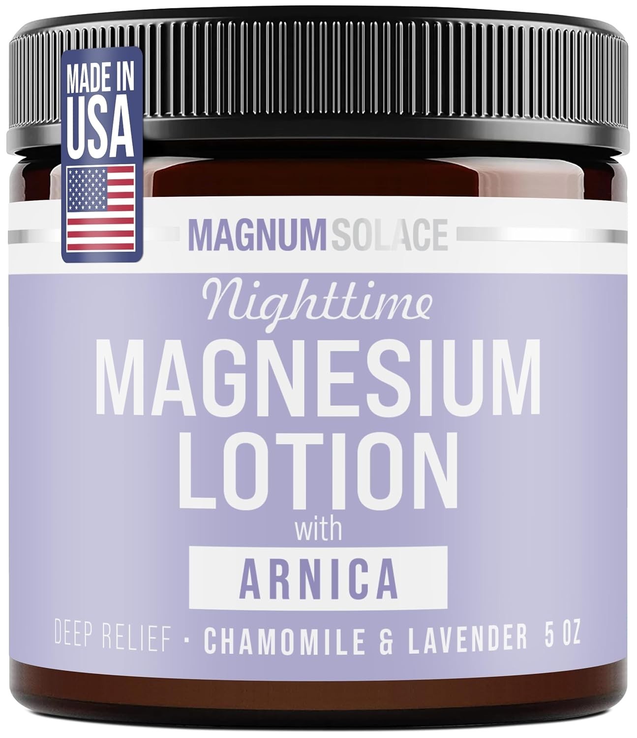 Magnum Solace Nighttime Magnesium Lotion with Arnica, 5 oz