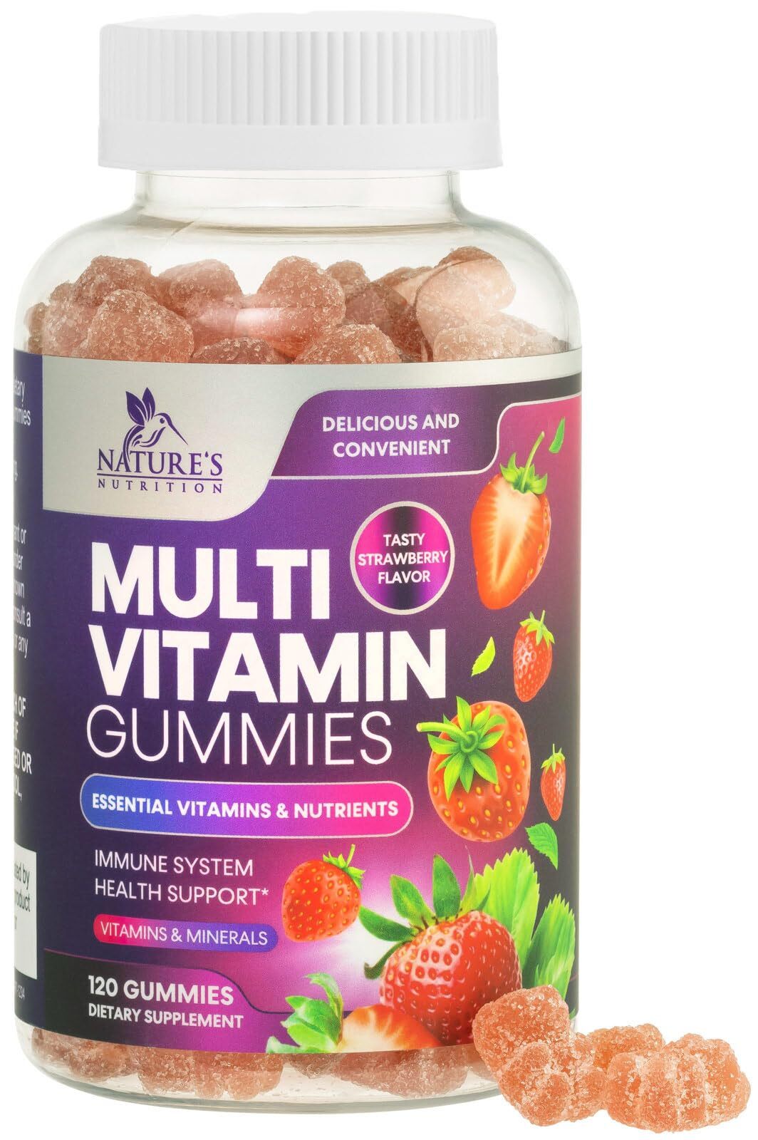 Natural Complete Daily Gummy Vitamin – Multi with Vitamins A, C, E, B6, B12