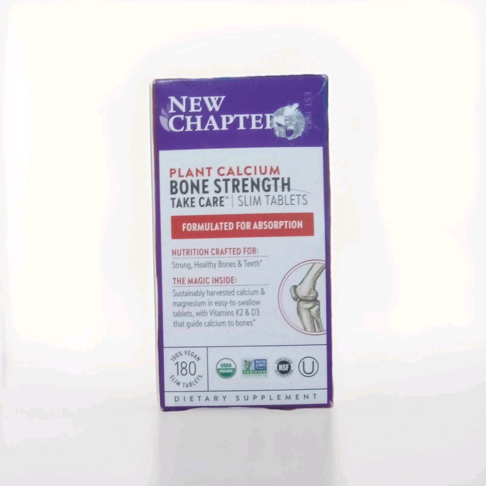 NEW CHAPTER (180)  PLANT CALCIUM BONE STRENGTH TAKE CARE SLIM TABLETS EXP 5/27