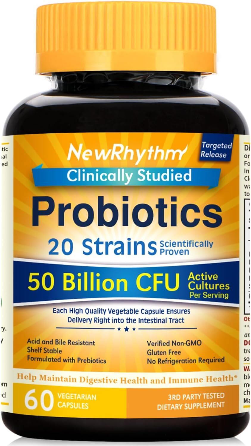 Probiotics 50 Billion Cfu 20 Strains, 60 Veggie Capsules, Targeted Rel