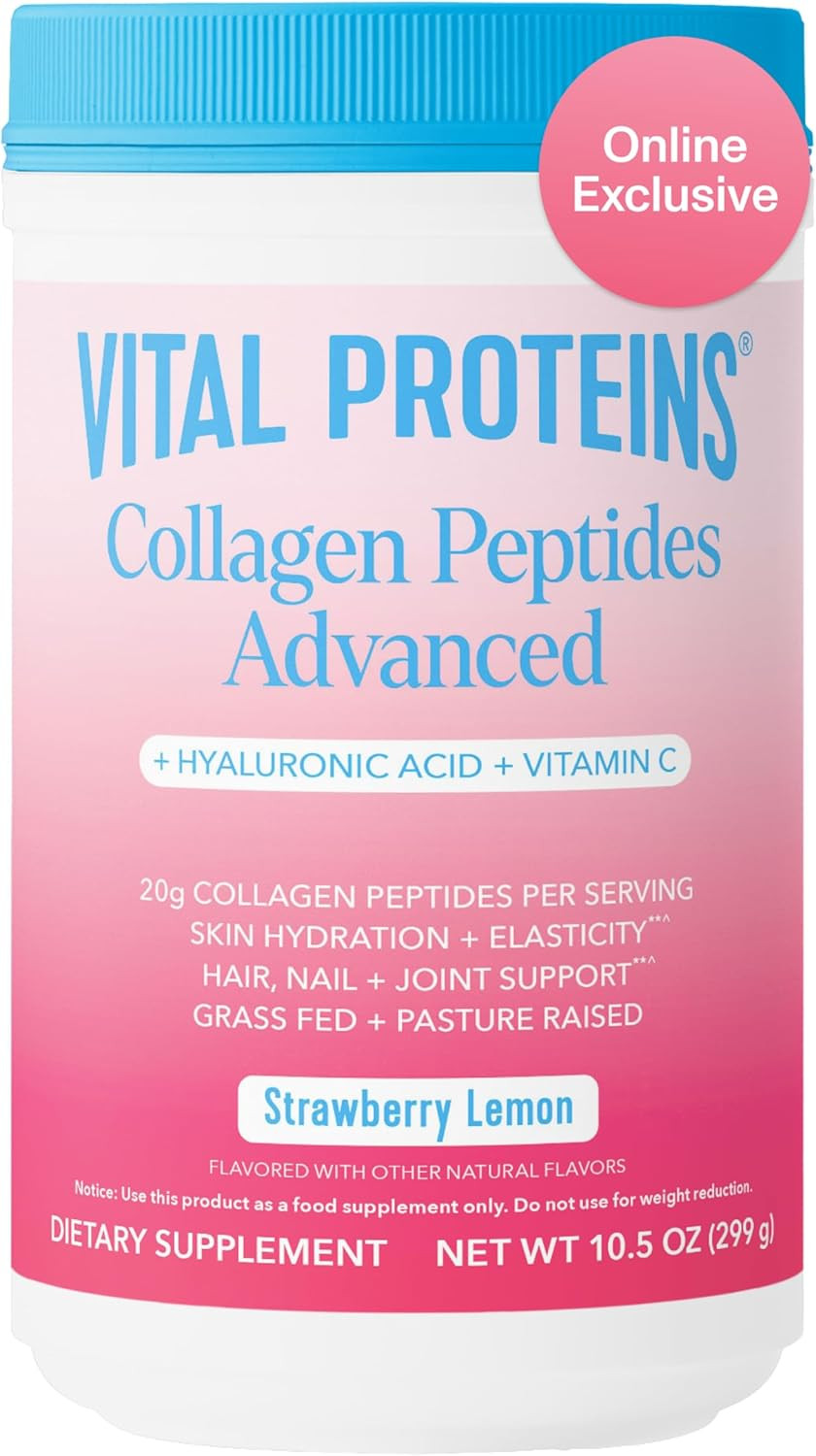 Vital Proteins Collagen Peptides Advanced, Hydrolyzed Peptides with Hyaluronic A