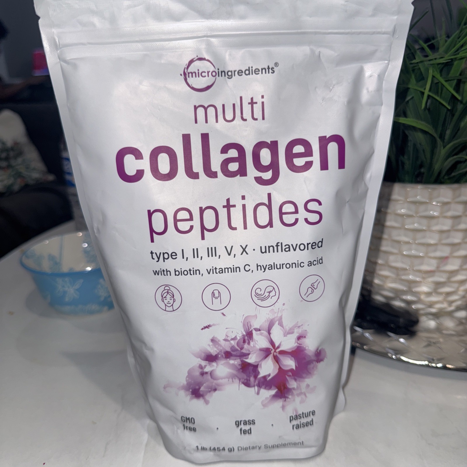 Micro Ingredients Multi Collagen Peptides Powder, 1lb
