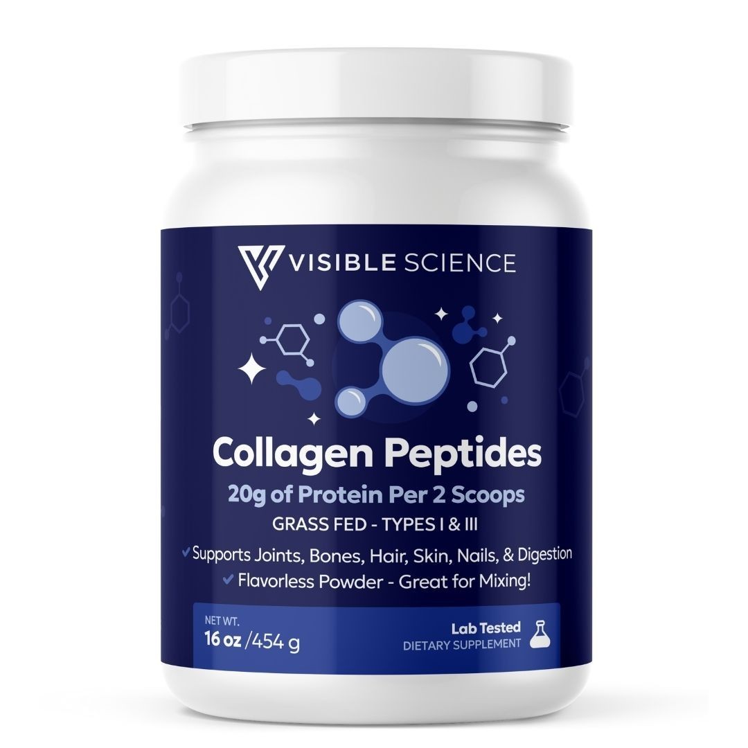 Visible Science Collagen Peptides Powder – Hydrolyzed Type I & III Collagen 16oz