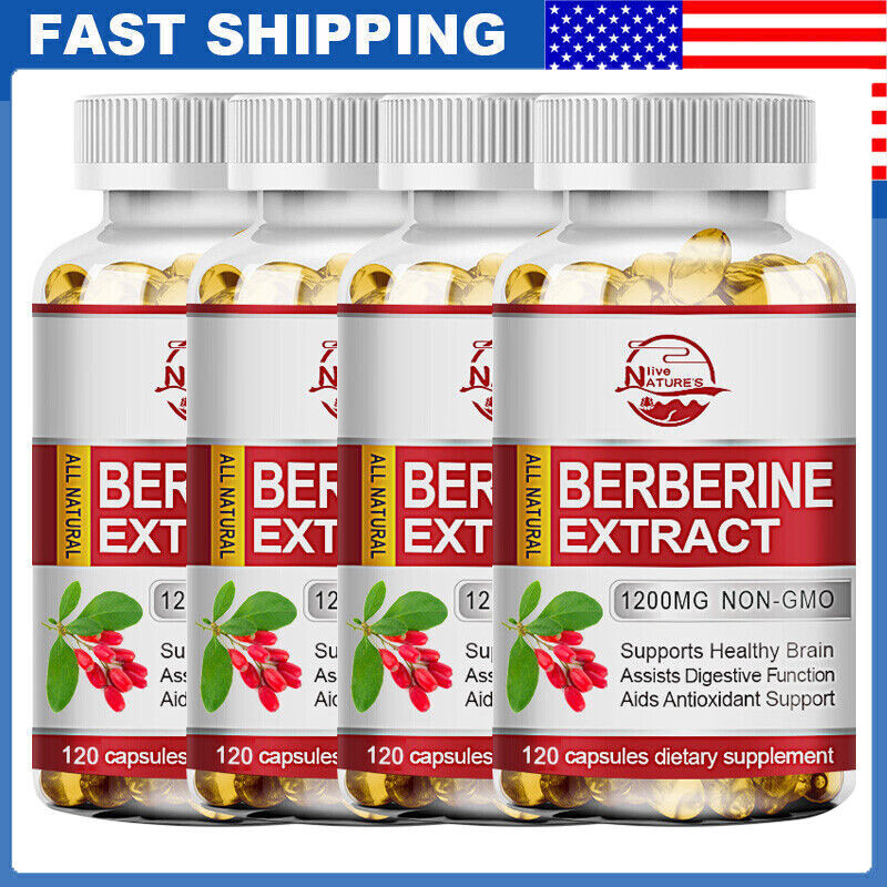 Blood Sugar Support Supplement 1200mg Berberine Cinnamon Extract – 120 Pills