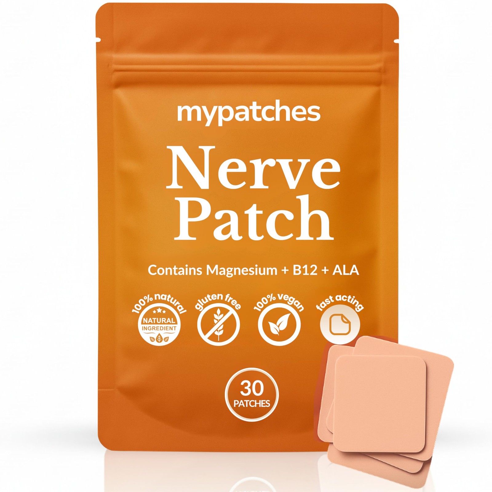 mypatches Nerve Patch with Magnesium, B12 Alpha Lipoic Acid – with Natural