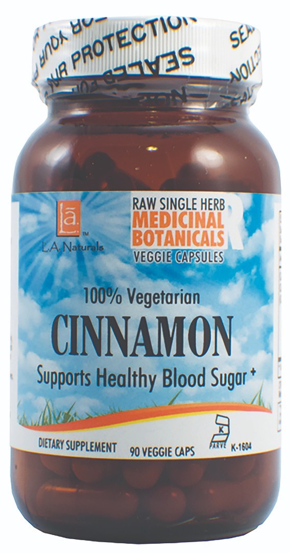 LA Naturals Raw Organic Cinnamon Supplement for Blood Sugar Health 90 Veggie Cap