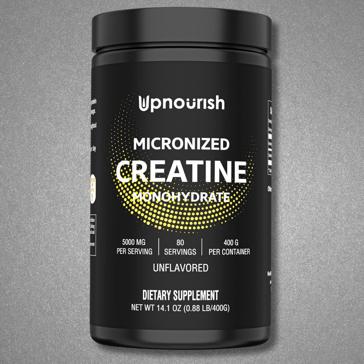 Micronized Creatine Monohydrate Powder 400g, 80 Servings, Unflavored Creatine