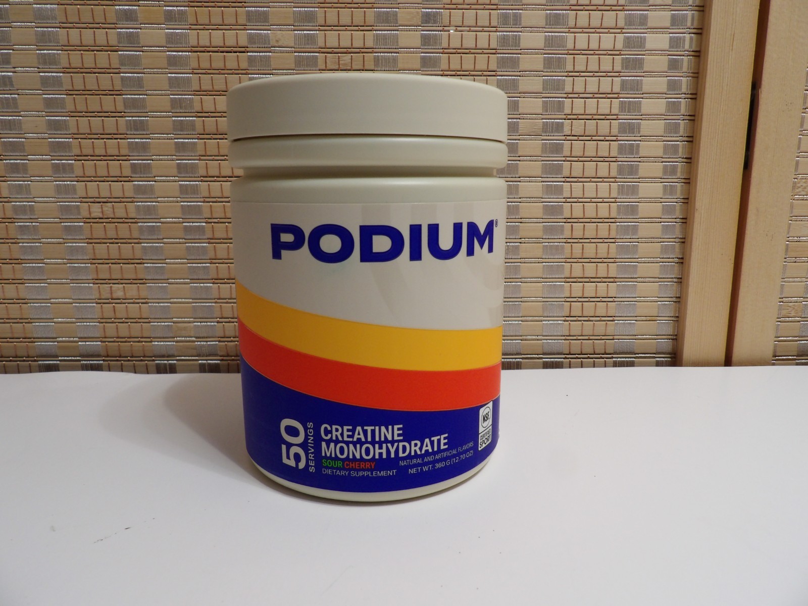 Podium Creatine Monohydrate, 50 Servings, Sour Cherry, Dietary Supplement 01/27