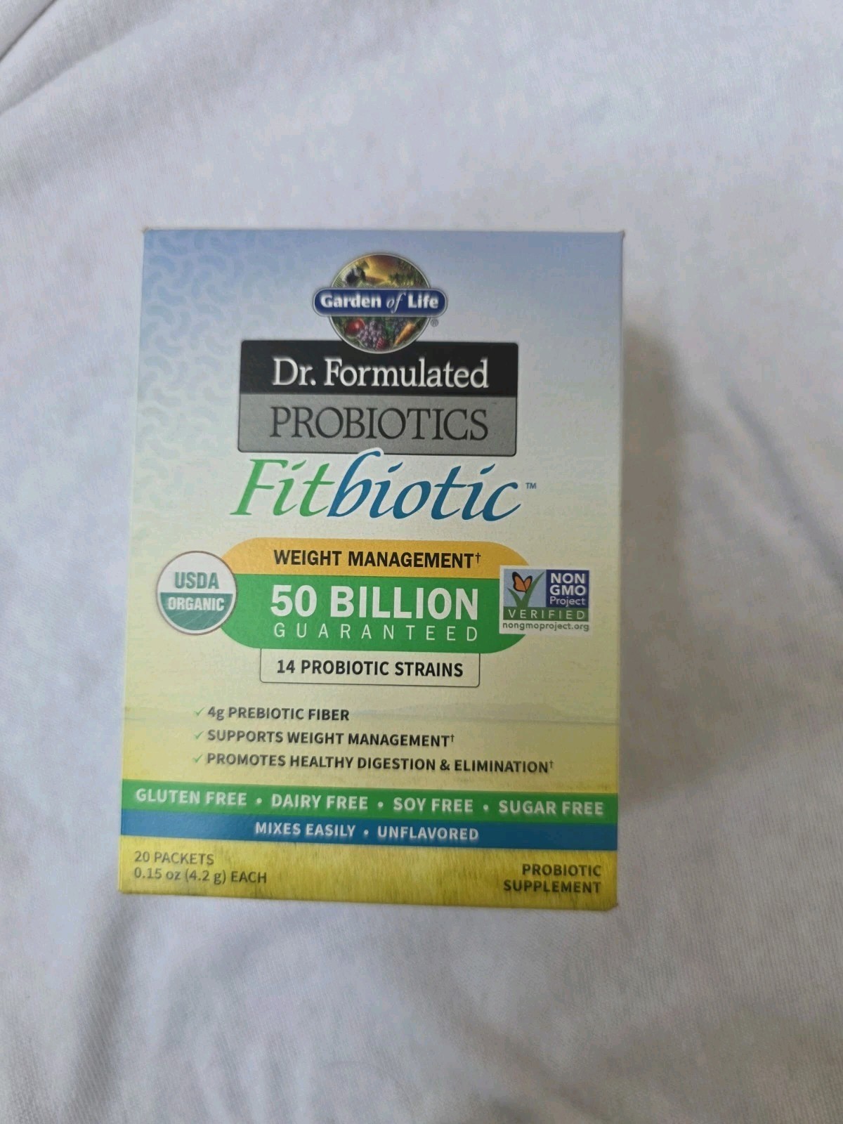 Garden of Life Dr. Formulated Probiotics Fitbiotic Probiotic 20 Packet Exp08/26