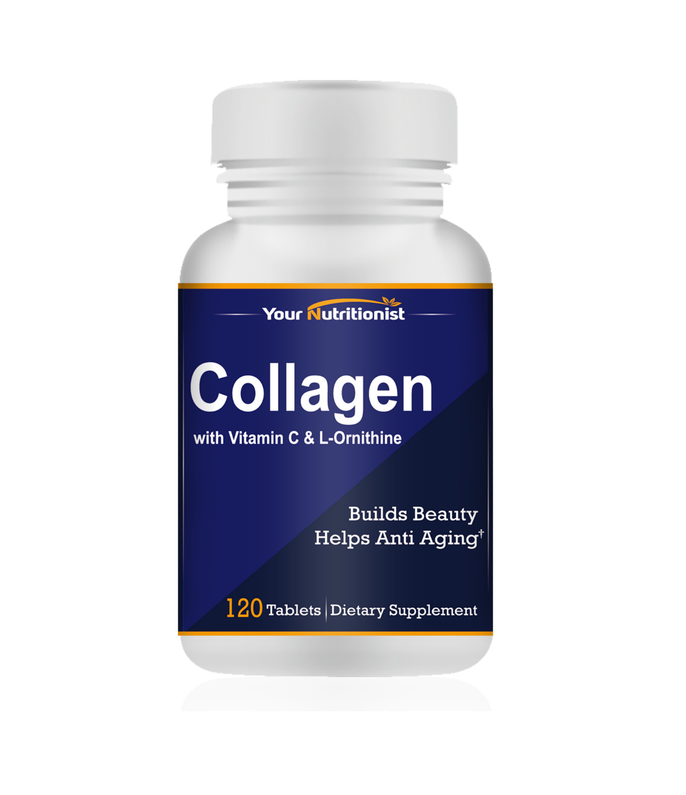 Your Nutritionist-Collagen with Vitamin C – Anti-Aging – Beauty – 120 Tablets