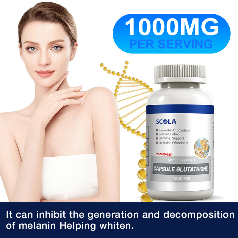 Glutathione Whitening Capsules 1000mg Skin Lightening Dark Spots Remover