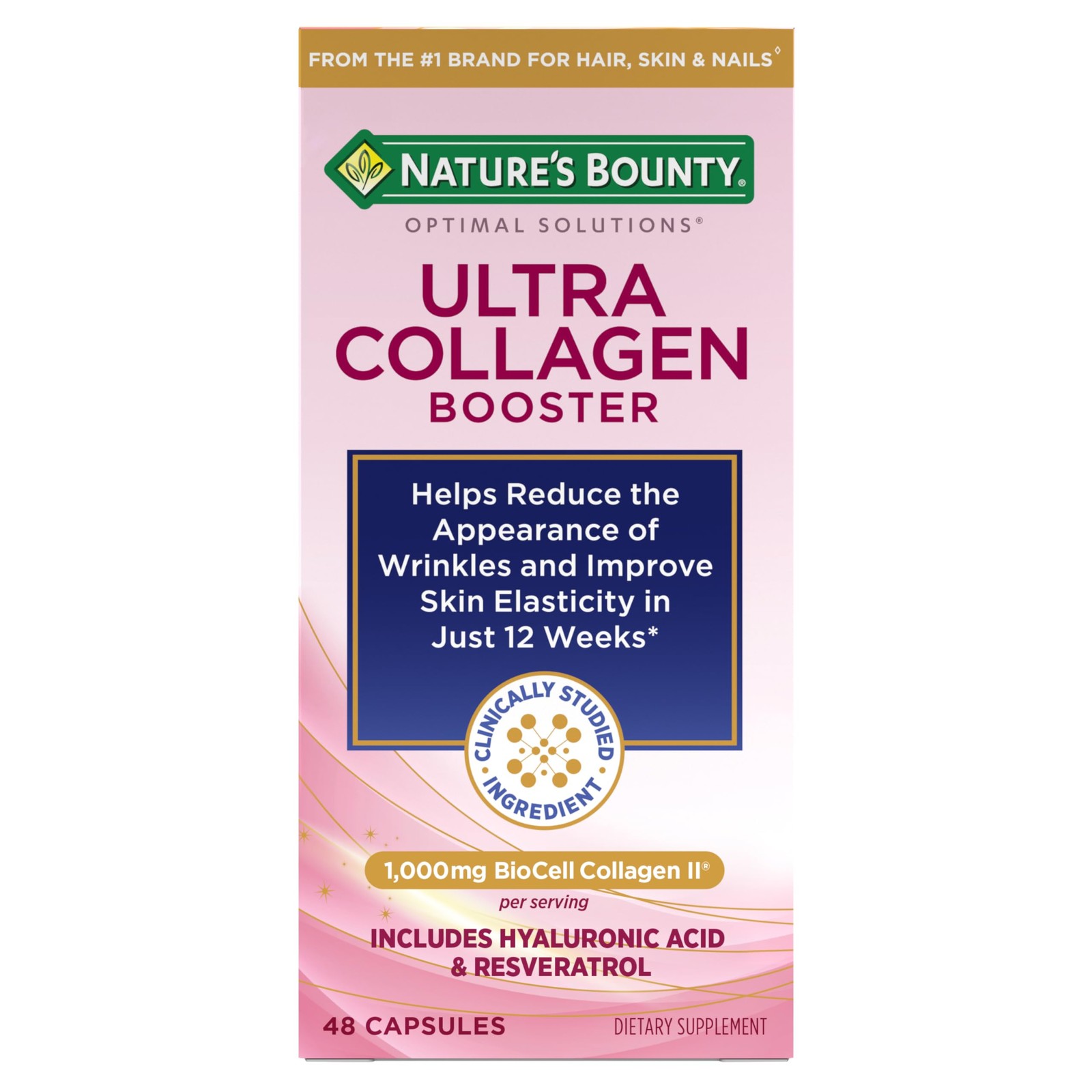 Nature’s Bounty Optimal Solutions Ultra Collagen Booster 48 Count (Pack of 1)