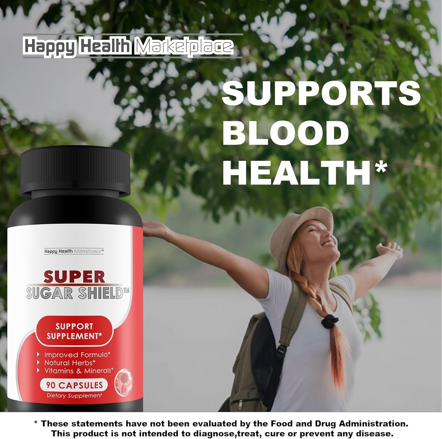 SUPER SUGAR SUPPORT, BERBERINE GLUCOSE SUPPORT SUPPLEMENT, BLOOD & IMMUNE HEALTH